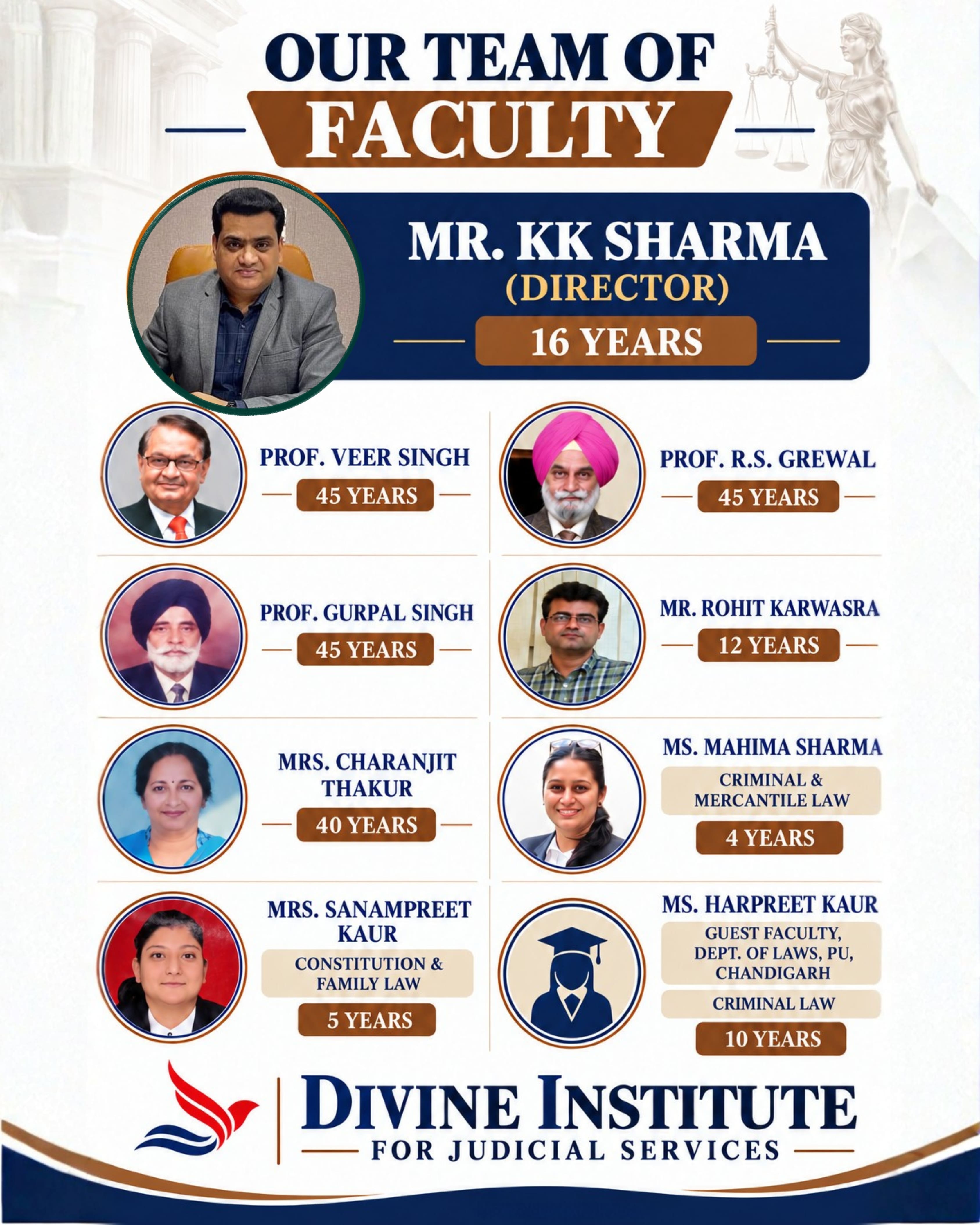 Faculty at Divine Institute for Judicial Services